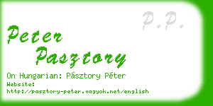 peter pasztory business card